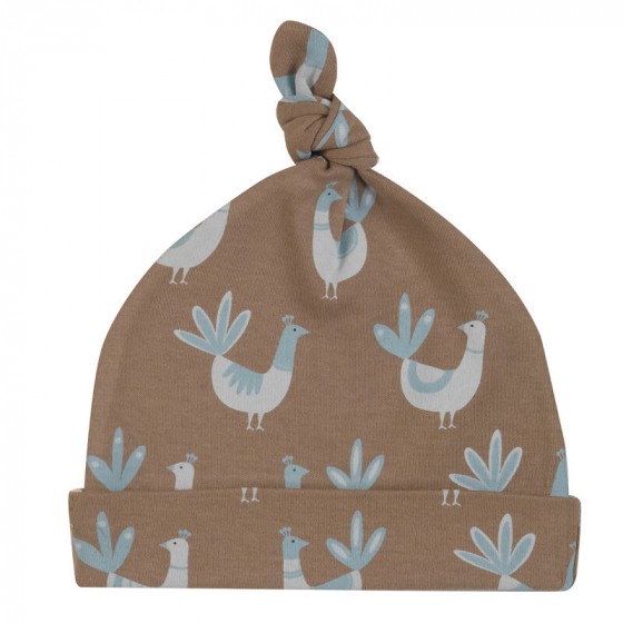 Bonnet bébé - paons turquoise Bonnet bébé - paons turquoise