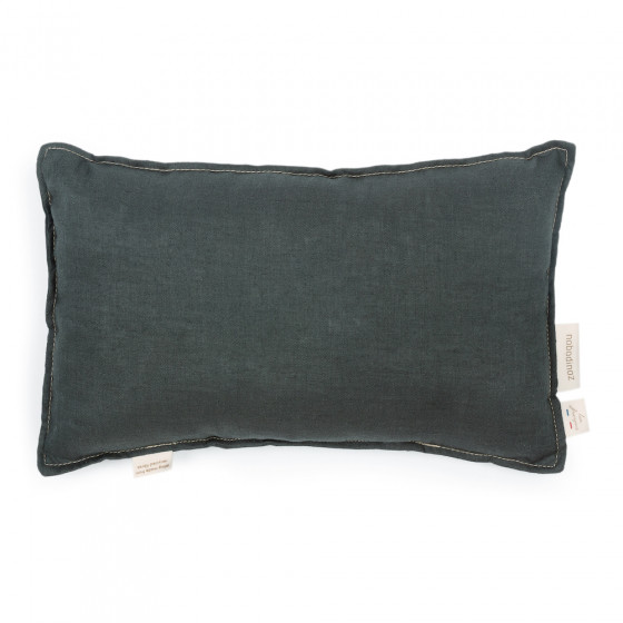 Lin français coussin rectangulaire - Green Blue - 20x35 cm