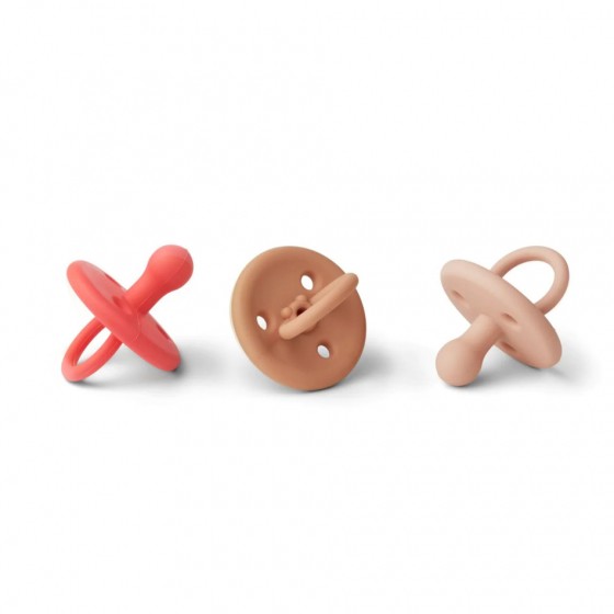 Set de 3 tétines Paula - Apple red multi mix Set de 3 tétines Paula - Apple red multi mix
