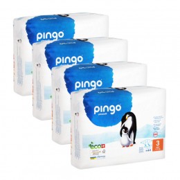 Couches écologiques taille 3 Midi 4-9 kg 4 packs x 44 langes - Pingo