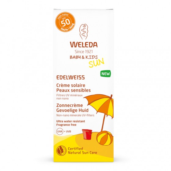 Crème solaire Peaux sensibles SPF 50 Edelweiss 50 ml Crème solaire Peaux sensibles SPF 50 Edelweiss 50 ml