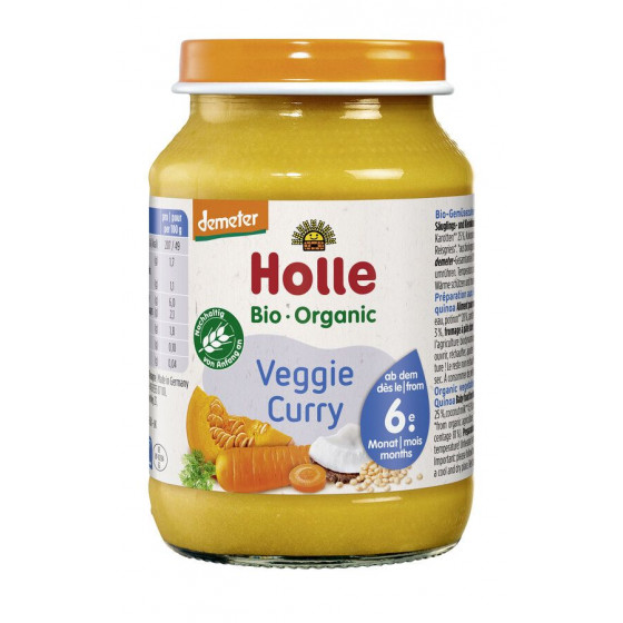 Petit pot bébé - Veggie Curry - 190g - Holle