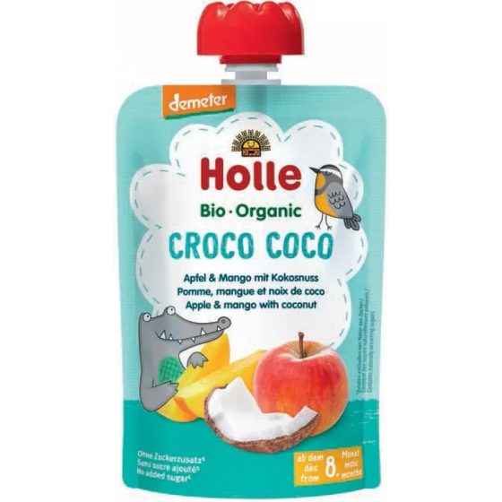 Croco Coco - Gourde pomme, mangue et noix de coco - 100g - Holle