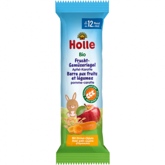 Barre aux fruits et légumes bio - Pomme-carotte - 25g - Holle