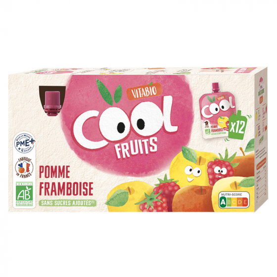 Cool Fruits - Pomme Framboise - 12 gourdes