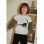 Sweat Lou à sequins - Blanc cassé chiné Dino - 9-10 ans - Konges Sløjd