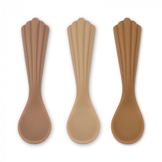 Lot de 3 Cuillères Shell Silicone - Shell - Konges Sløjd Lot de 3 Cuillères Shell Silicone - Shell - Konges Sløjd