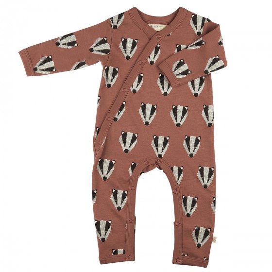 Pyjama kimono en coton bio - Badger Mocha - Pigeon