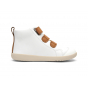 Chaussures Bobux KID+ - Hi Court White + Caramel