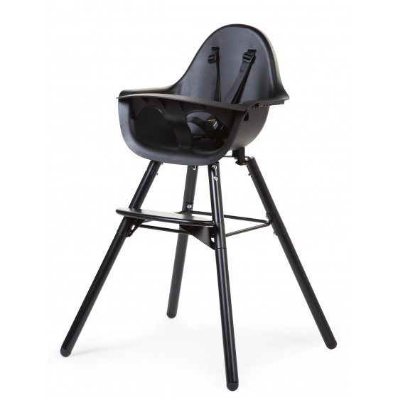 Chaise haute 2-en-1 - Evolu 2 - Noir & Noir