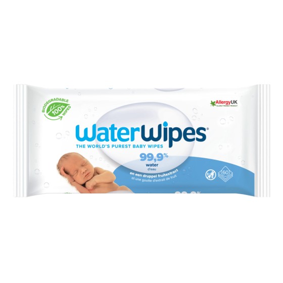 WaterWipes - Lingettes à l'eau pour bébé bio - 60pc WaterWipes - Lingettes à l'eau pour bébé bio - 60pc