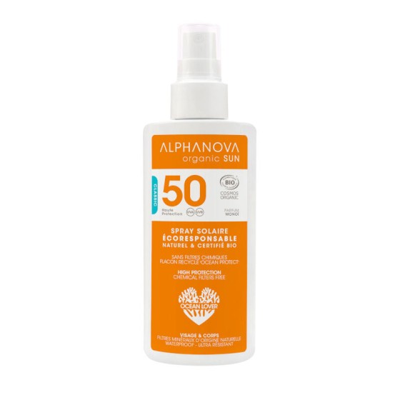 Lait solaire Bio Haute protection SPF 50 Spray 125 g