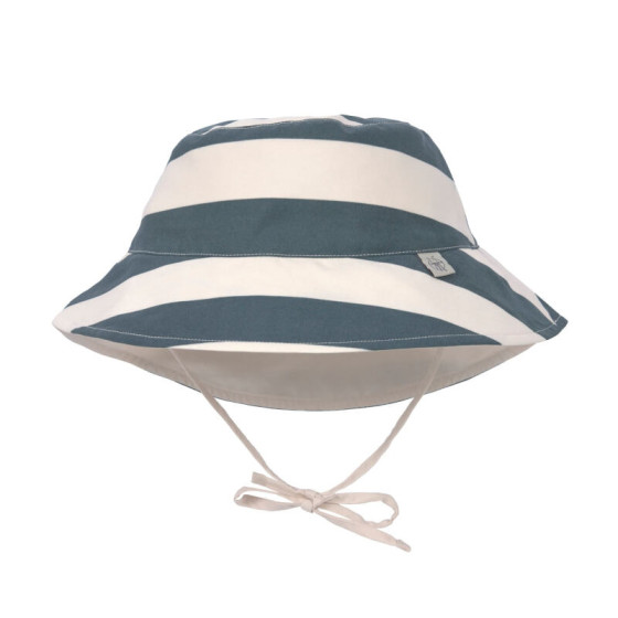 Chapeau de soleil réversible anti-UV - Stripes, milky/blue Chapeau de soleil réversible anti-UV - Stripes, milky/blue