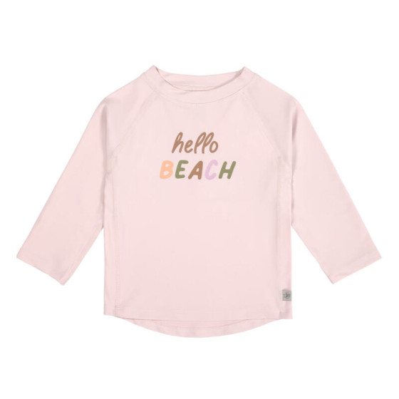T-shirt de bain anti-UV manches longues - Hello Beach - Rose clair