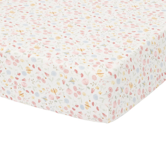 Drap-housse 60 x 120 cm lit bébé Flowers & Butterflies - Little Dutch Drap-housse 60 x 120 cm lit bébé Flowers & Butterflies - Little Dutch