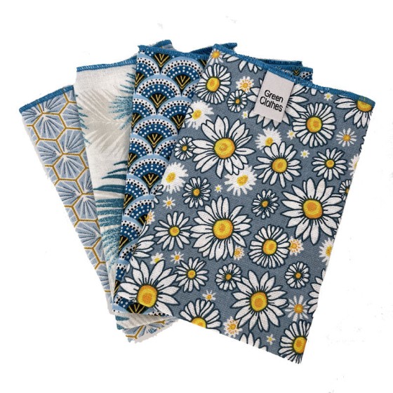 Lot de 4 mouchoirs Margueritte M - Green clothes