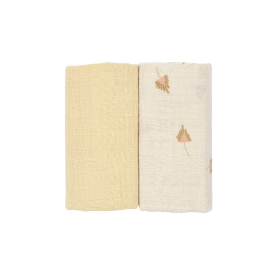 Set de 2 langes en mousseline M - 60x60 cm - Curry Set de 2 langes en mousseline M - 60x60 cm - Curry