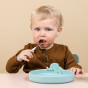 Set repas Peekaboo - Deer friends - Bleu