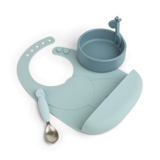 Premier set repas Peekaboo - Deer friends - Bleu Premier set repas Peekaboo - Deer friends - Bleu