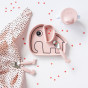 Assiette silicone Elphee - rose
