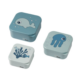 Lot de boîtes à collations - Sea friends - Bleu - 3 pcs