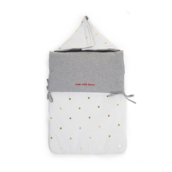 Childhome - Nid D'Ange 80x40 Jersey Gold Dots - Chancelière Bébé Childhome - Nid D'Ange 80x40 Jersey Gold Dots - Chancelière Bébé