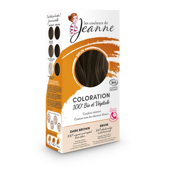 Coloration 100% bio & végétale - brun - 2 x 50 g - Les couleurs de Jeanne Coloration 100% bio & végétale - brun - 2 x 50 g - Les couleurs de Jeanne