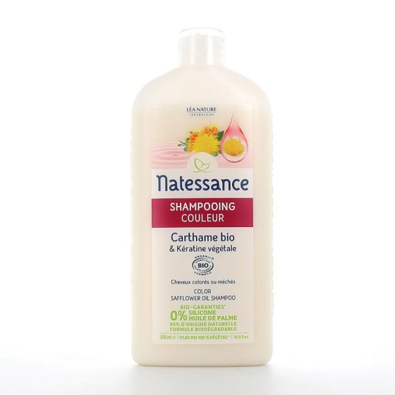 Shampooing couleur - Carthame bio - 500 ml - Natessance Shampooing couleur - Carthame bio - 500 ml - Natessance