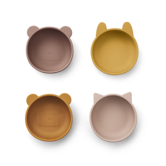 Bols en silicone Iggy - Set de 4 - Rose mix - Liewood