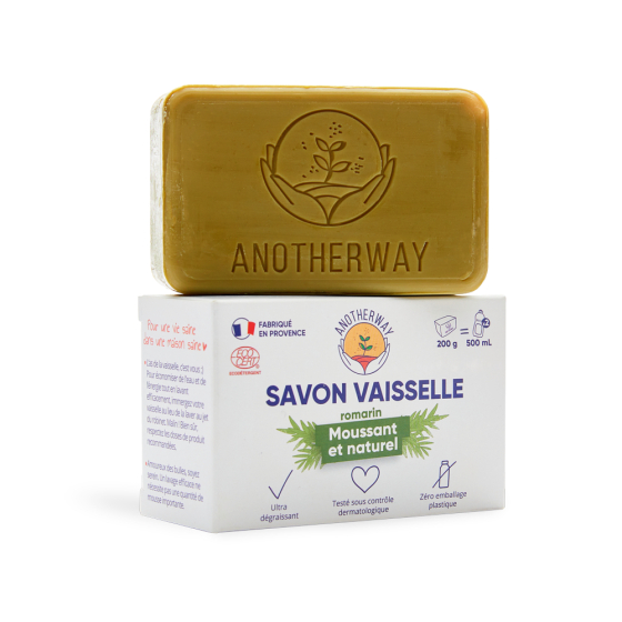 Savon vaisselle écologique solide - 200 g - Romarin