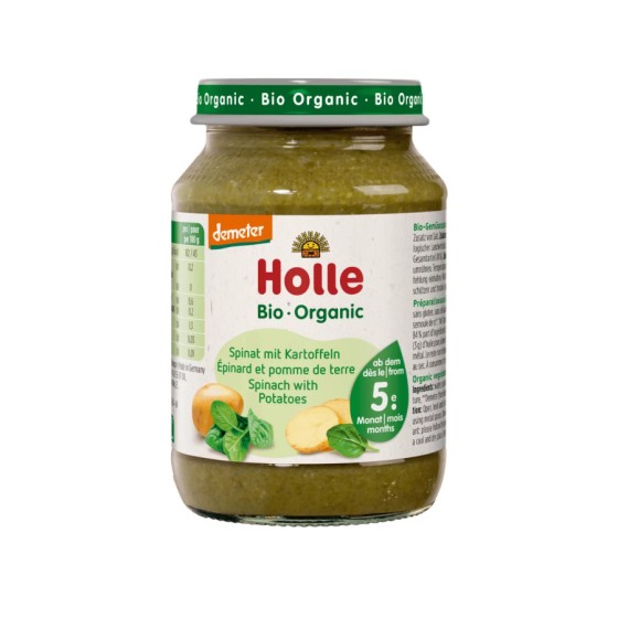 Petit pot bébé - Epinard et pommes de terre - 190g - Holle Petit pot bébé - Epinard et pommes de terre - 190g - Holle