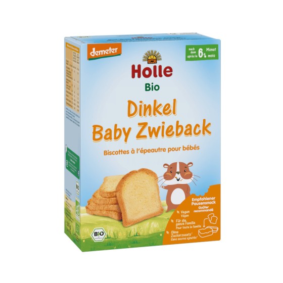Biscottes d'épeautre BIO dès 6 mois 200g - Holle Biscottes d'épeautre BIO dès 6 mois 200g - Holle