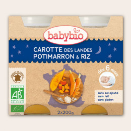 Carotte des Landes, potimarron et riz (dès 6 mois) 2 x 200 g