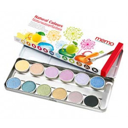 Peinture à l'eau 12 couleurs naturelles - à partir de 3 ans