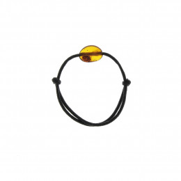 Bracelet pour enfant avec pierre d'ambre cognac