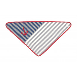 Bavoir bandana en coton BIO -  Grey Stripes
