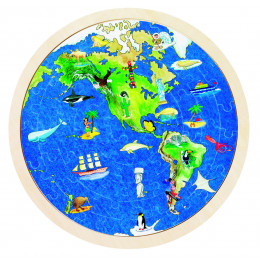 Puzzle double face "Globe terrestre" - à partir de 6 ans