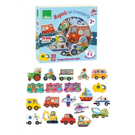 Magnets des transports en bois - à partir de 2 ans Magnets des transports en bois - à partir de 2 ans