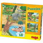 Set 3 puzzles - animaux - à partir de 3 ans