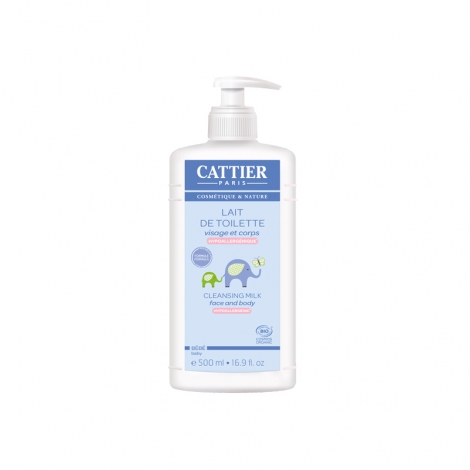 Lait de toilette bébé corps et visage 500 ml - Cattier