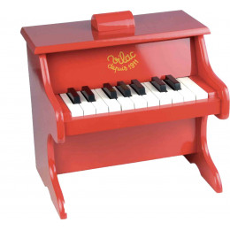 Jouet musical piano rouge en bois - à partir de 3 ans