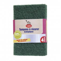 Lot de 4 tampons grattants verts