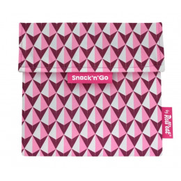 Pochette casse-croûtes lavable et réutilisable Snack'n'Go - Tiles Pink