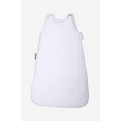 Gigoteuse hiver en mousseline - blanc étoilé rose TOG 2.5 Gigoteuse hiver en mousseline - blanc étoilé rose TOG 2.5