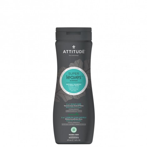 2en1 Shampooing antipelliculaire gel douche 473 ml Super leaves 2en1 Shampooing antipelliculaire gel douche 473 ml Super leaves