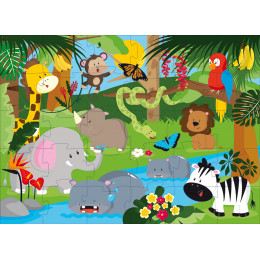 Puzzle géant Les animaux de la jungle 30 pièces - à partir de 3 ans