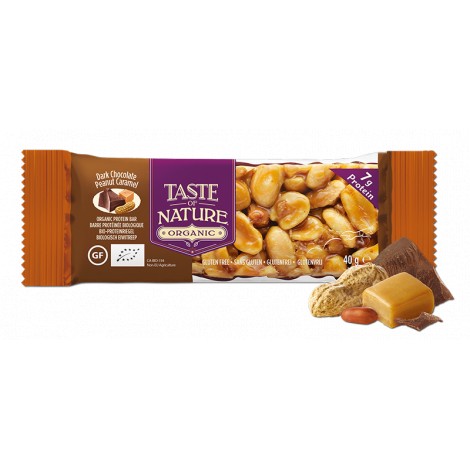 Barre aux noix et fruits secs - Chocolat noir Peanut caramel - 1 x 40 g Barre aux noix et fruits secs - Chocolat noir Peanut caramel - 1 x 40 g