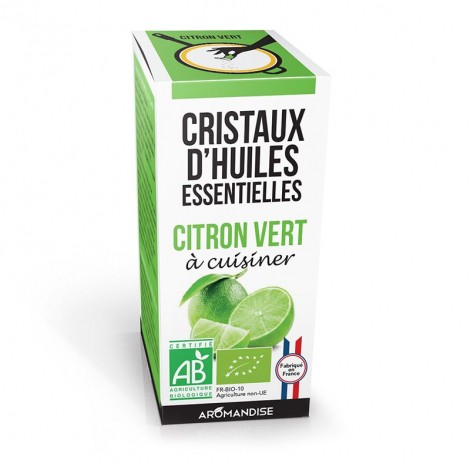 Cristaux d'huiles essentielles à cuisiner - citron vert - 10 g