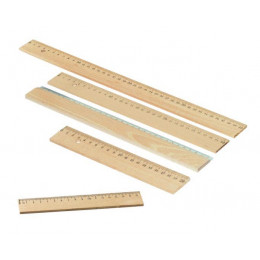 Règles plates (latte) en bois naturel - à présent en 5 dimensions !