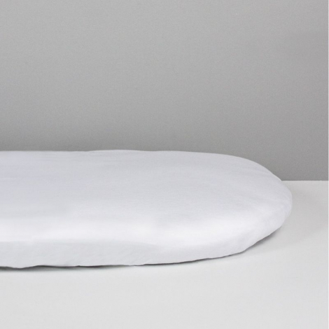Alèse + drap housse 2 en 1 pour lit bébé - 40 x 90 cm - blanc Alèse + drap housse 2 en 1 pour lit bébé - 40 x 90 cm - blanc